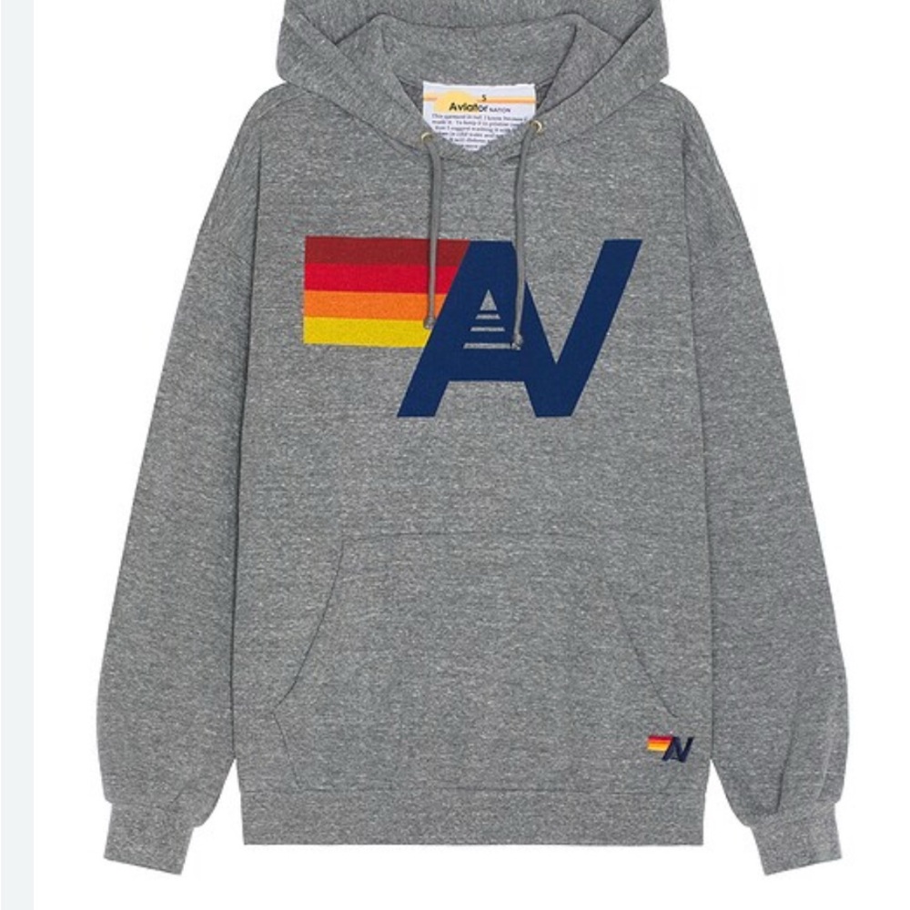 Unisex Medium Gray Aviator Nation Hoodie
